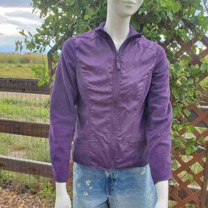 Coldwater Creek Purple Fleece Windbreaker Jacket Women's Size XS EUC